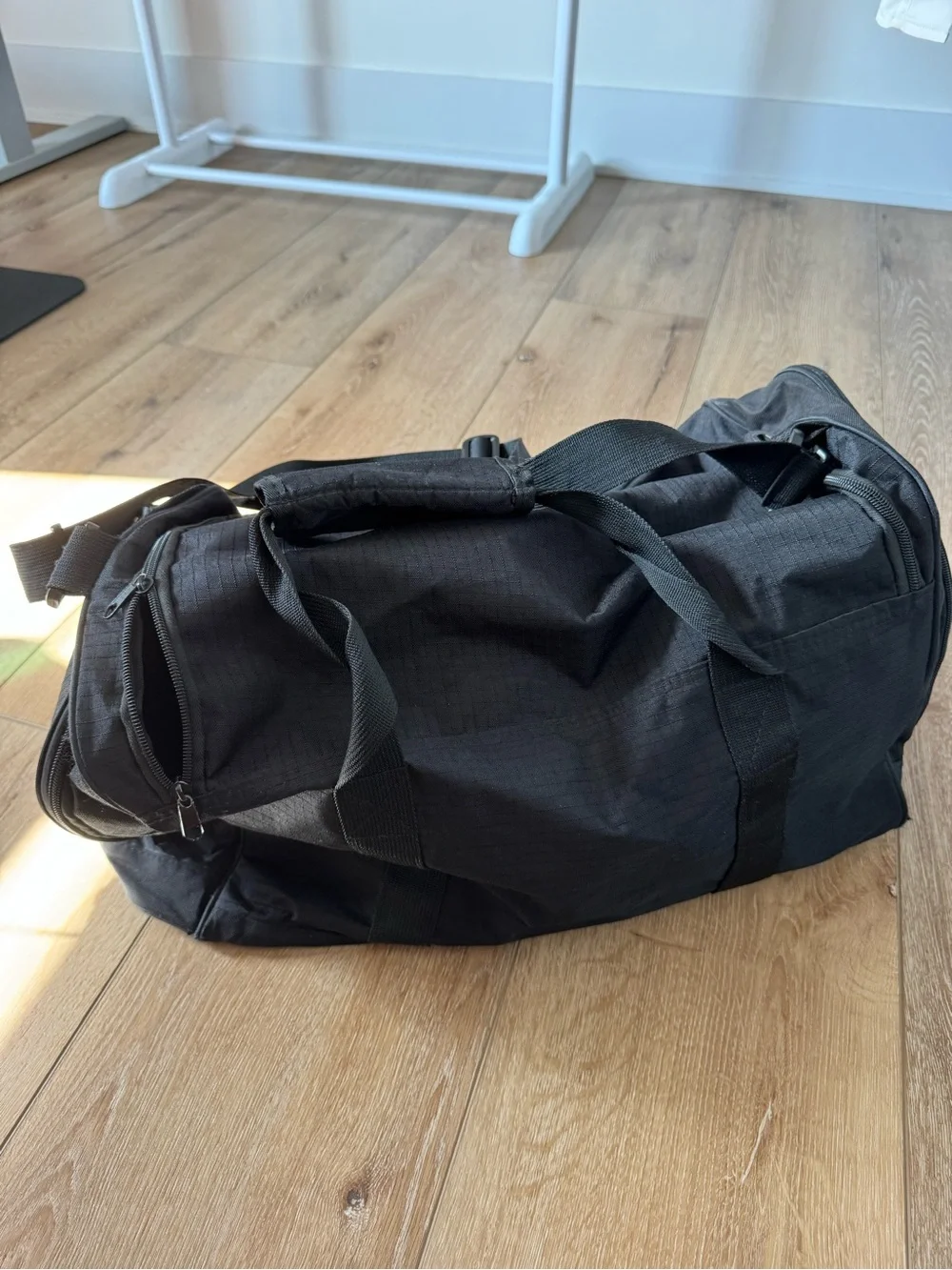 Black Iowa Hawkeyes duffel bag